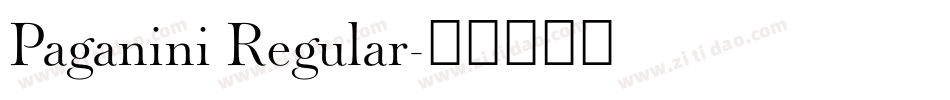 Paganini Regular字体转换